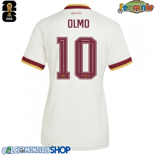 Maglie da calcio Spagna Dani Olmo #10 Seconda Maglia Femminile Mondiali 2026  Manica Corta